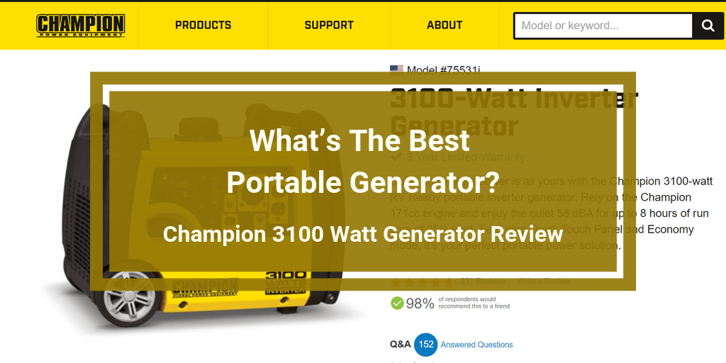 Champion 3100 Watt Generator Review