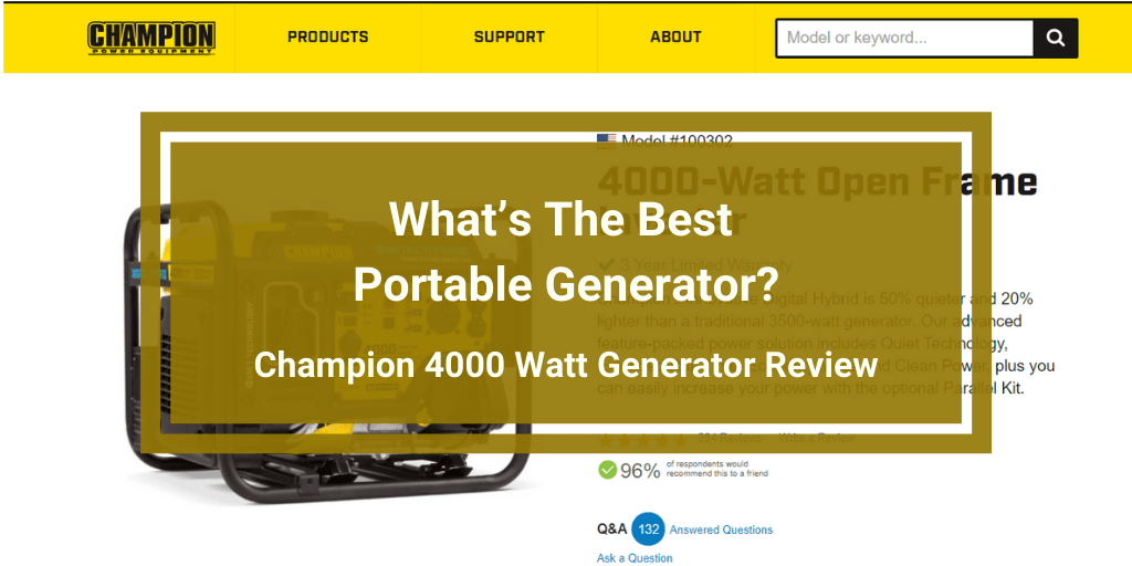 Champion 4000 Watt Generator Review